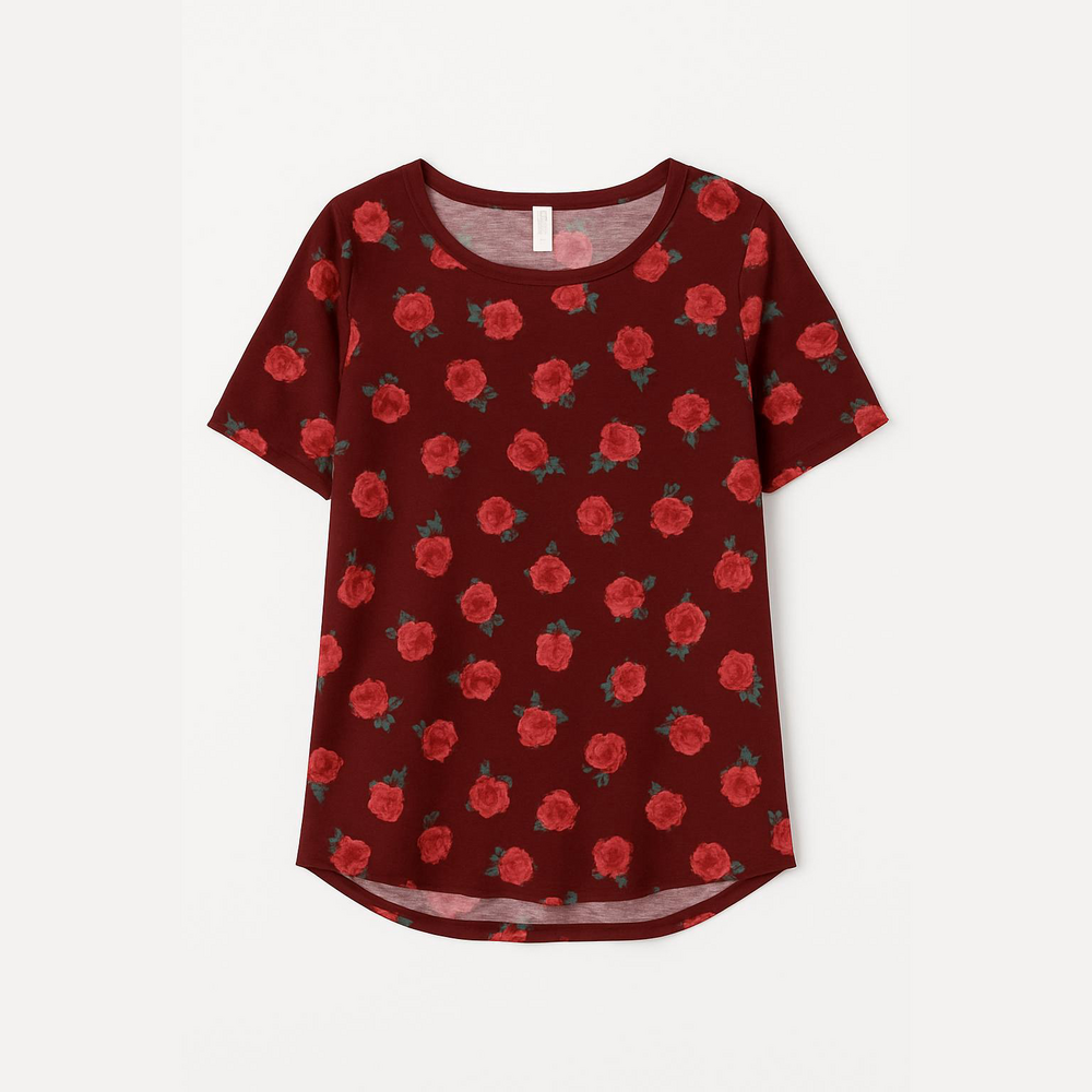 Lularoe floral burgundy top